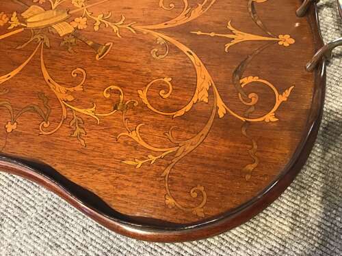 Antique mahogany tray