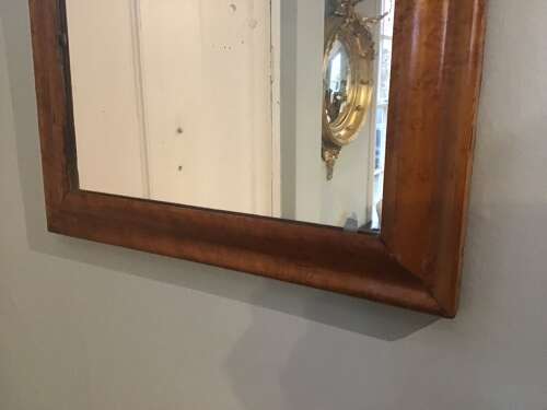 Antique maple frame mirror