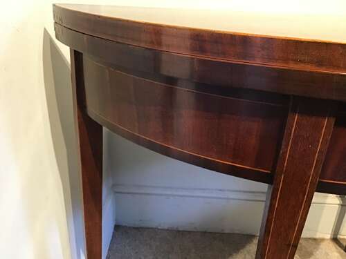 Georgian demi-lune card table