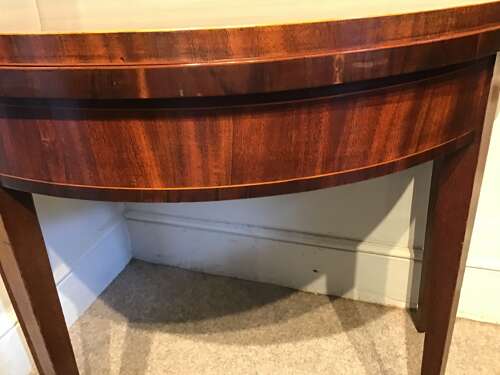 Georgian demi-lune card table