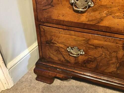 Antique walnut chest of drawers