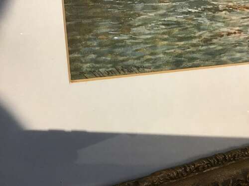 Pair Edwardian watercolours