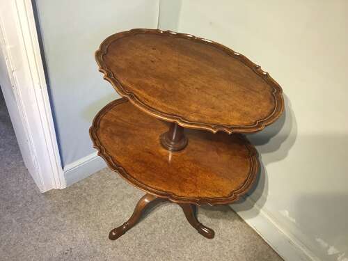 Antique mahogany dumb waiter