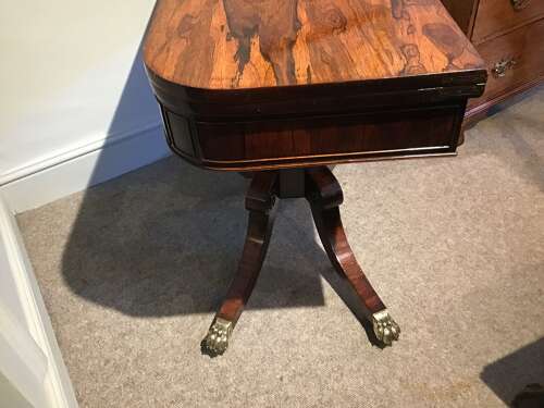 Regency card table