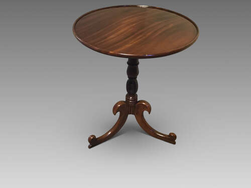 Antique mahogany low tripod table