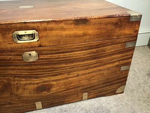 Antique campaign trunk