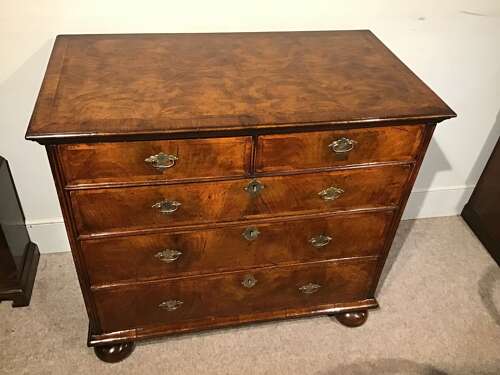 Antique walnut chest of drawers