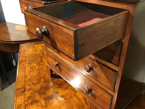 Antique miniature chest of drawers