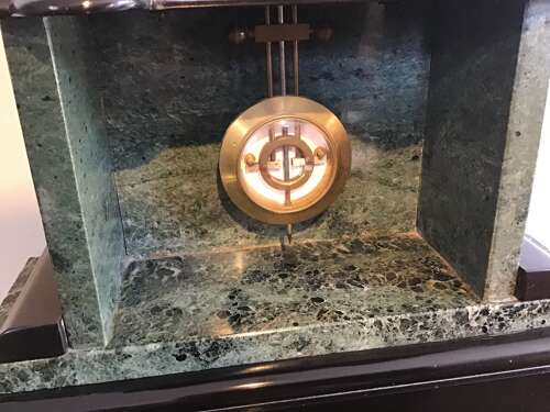 Victorian slate mantle clock