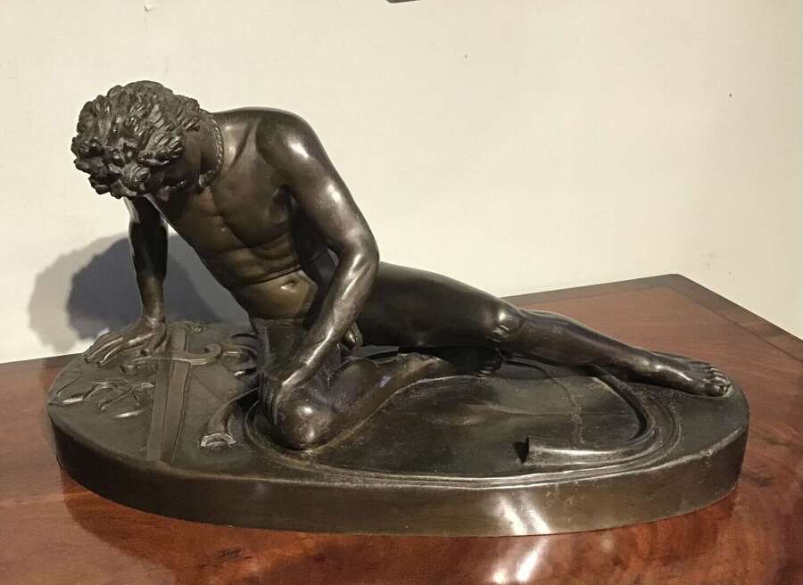 Antique bronze figure The Dying Gaul.