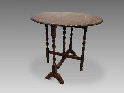 Antique oak folding table