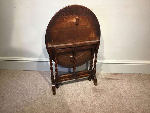 Antique oak folding table