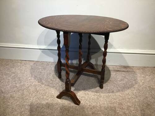 Antique oak folding table