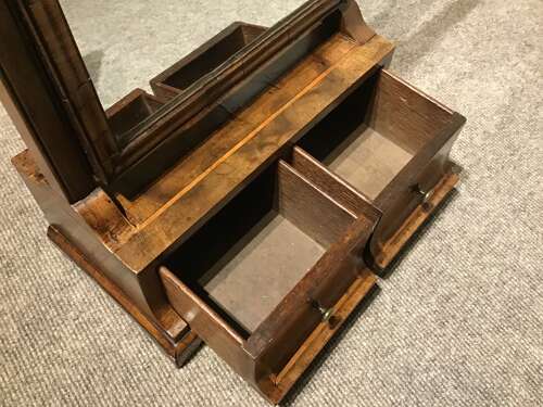 Walnut toilet mirror