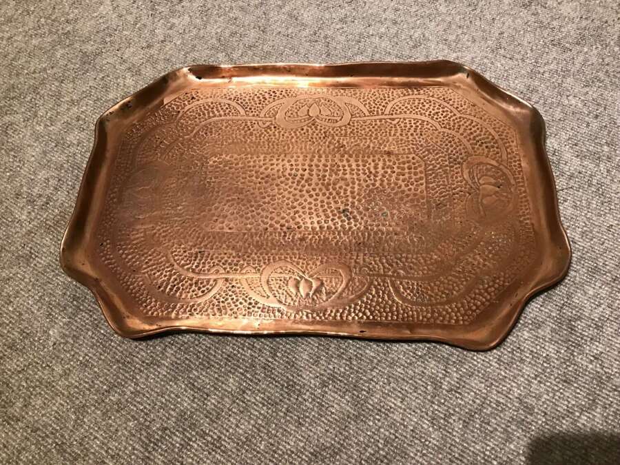 Arts and crafts copper tray
