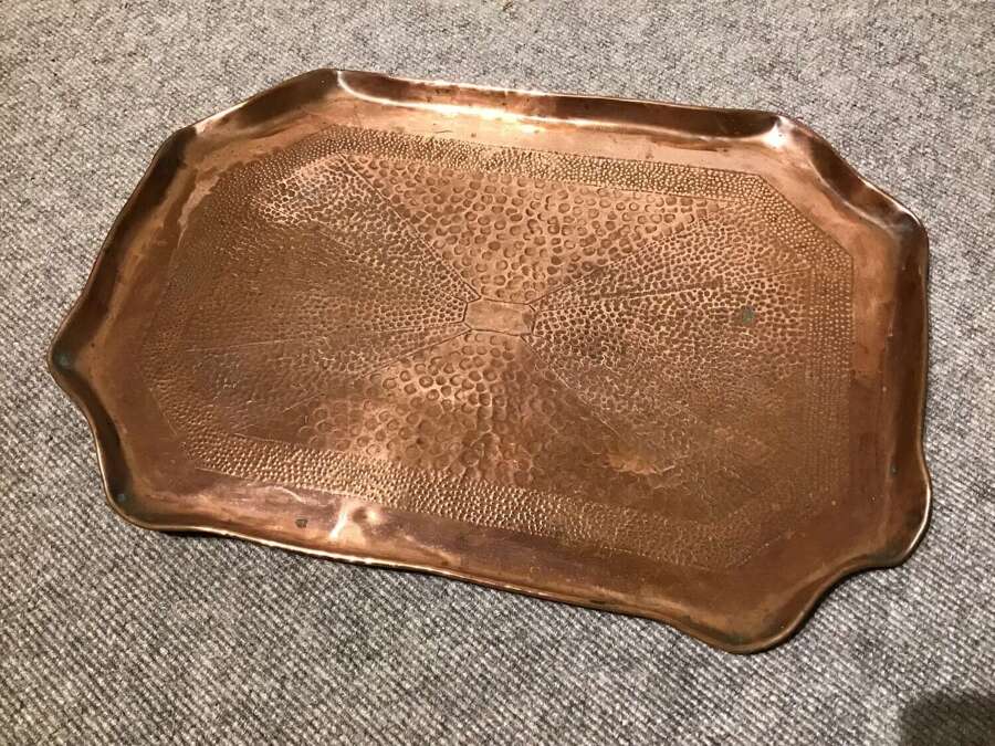 Arts and crafts copper tray