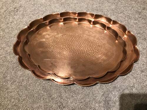 Set of four arts and crafts trays