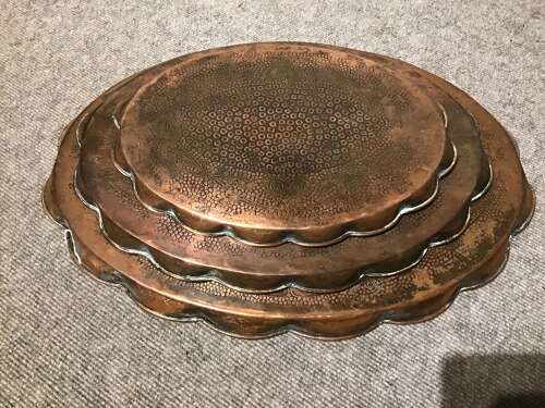 Set of four arts and crafts trays
