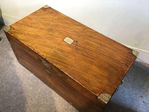 Antique campaign trunk