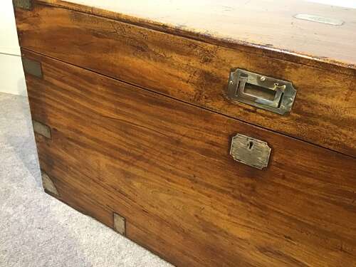 Antique campaign trunk