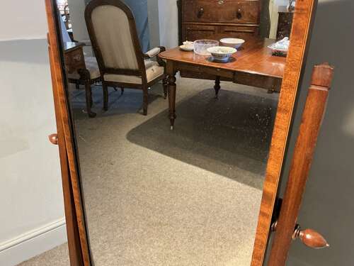 Antique cheval mirror