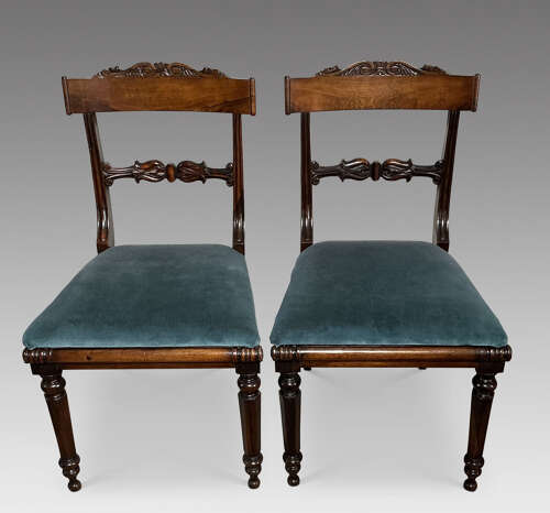 Pair of antique rosewood chairs