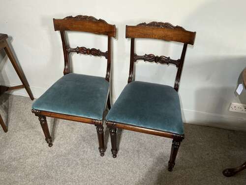 Pair of antique rosewood chairs