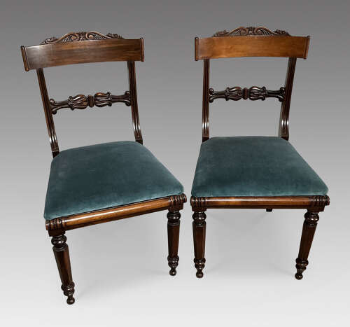 Pair of antique rosewood chairs.