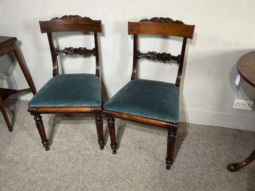 Pair of antique rosewood chairs.