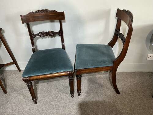 Pair of antique rosewood chairs.