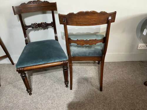 Pair of antique rosewood chairs.