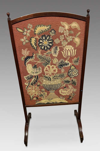Antique fire screen