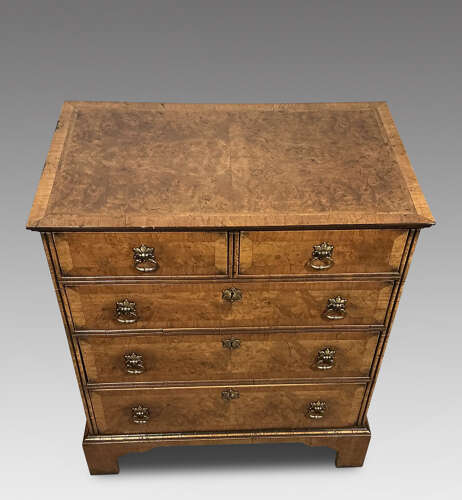 Antique walnut chest of drawers