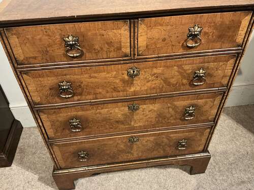 Antique walnut chest of drawers