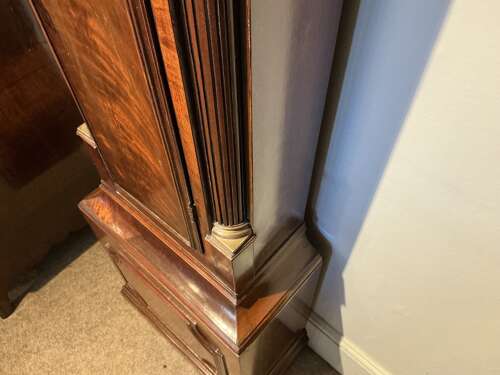 Antique mahogany longcase clock