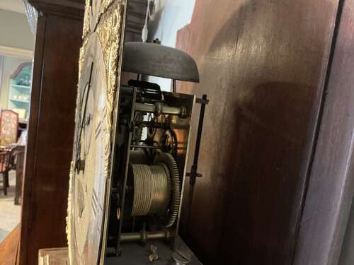 Antique mahogany longcase clock