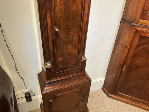 Antique mahogany longcase clock
