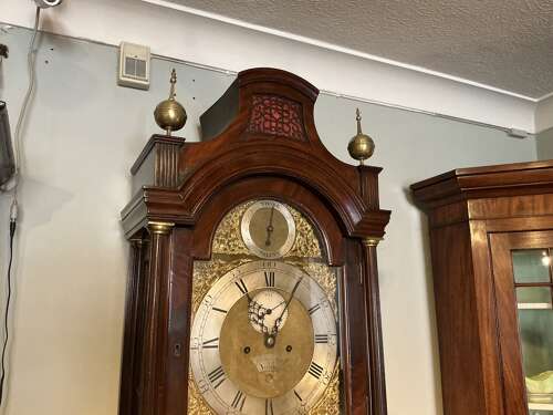 Antique mahogany longcase clock