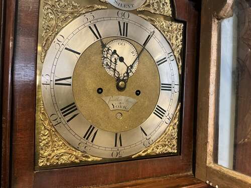 Antique mahogany longcase clock