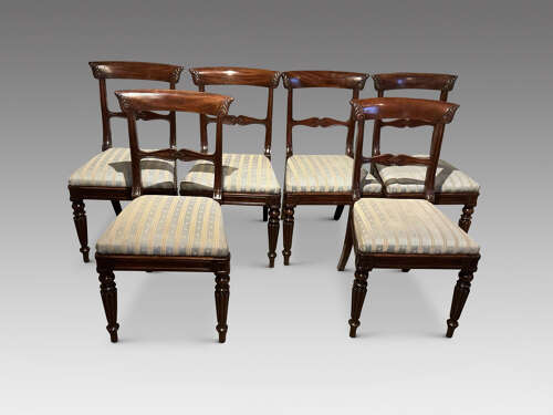 Set of six William IV dining chairs