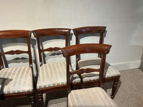 Set of six William IV dining chairs
