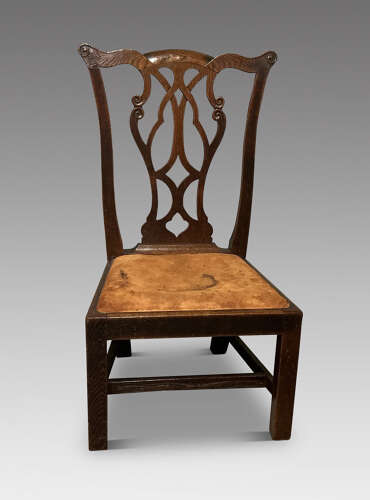 Oak gossip chair
