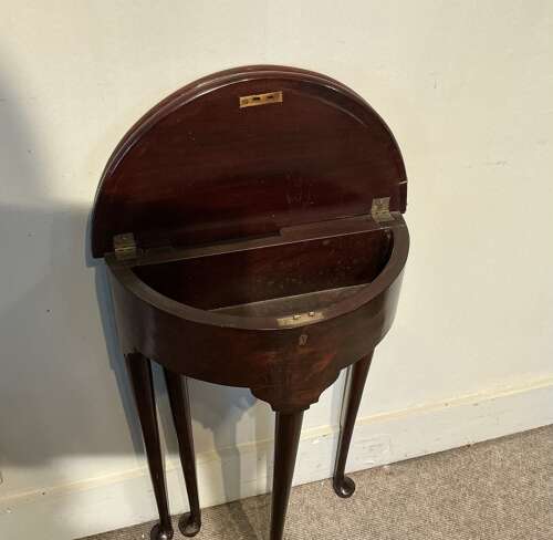 Antique demi lune tea  table