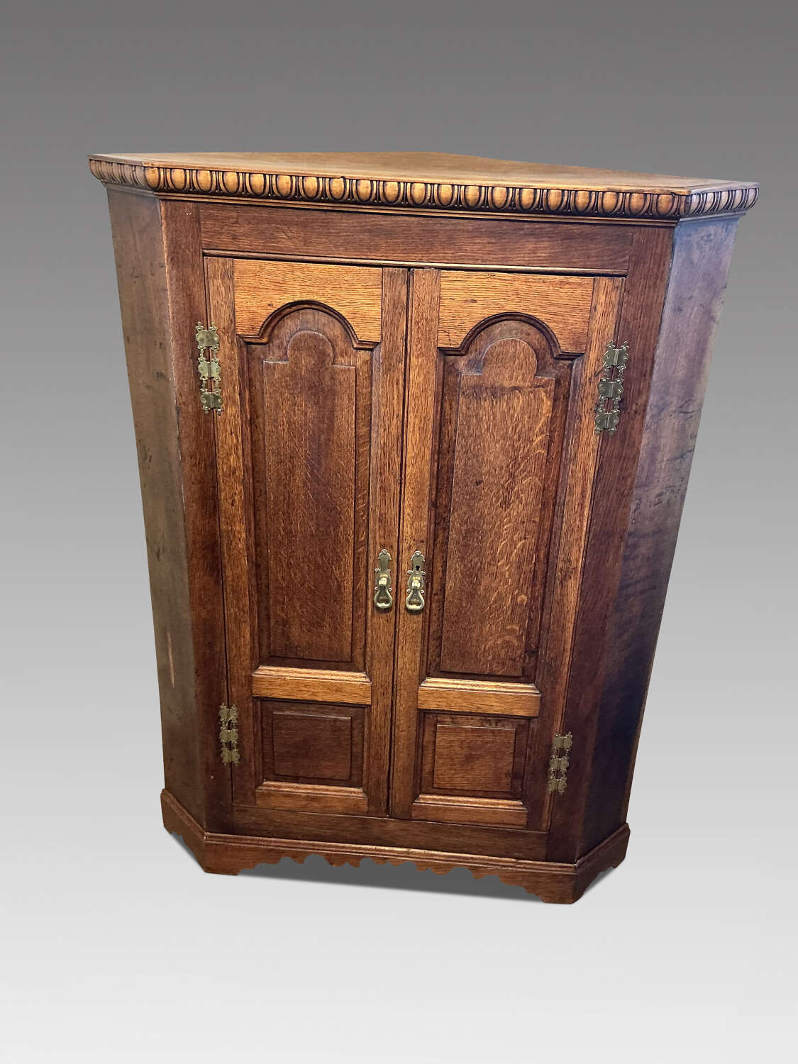 Antique oak corner cabinet