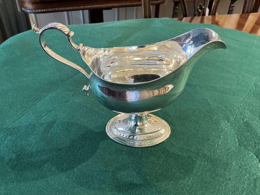Georgian silver sauce boat