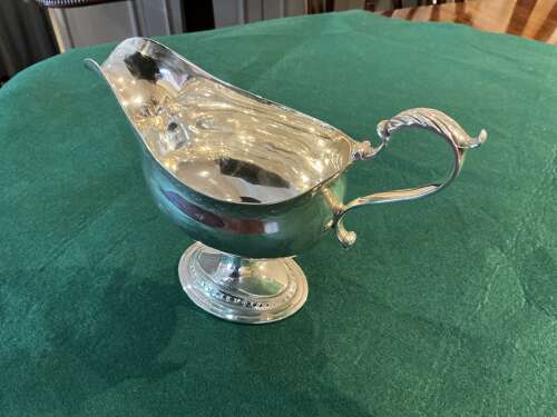 Georgian silver sauce boat