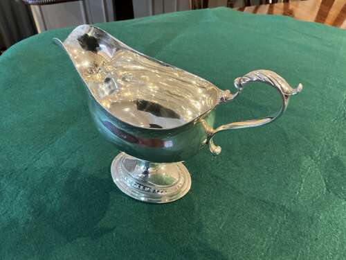 Georgian silver sauce boat
