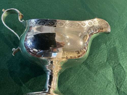 Georgian silver sauce boat