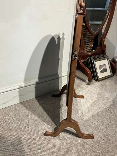 Antique walnut table mirror