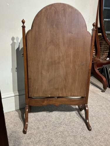 Antique walnut table mirror